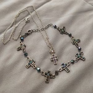 Cross Necklace & Bracelet Bundle✝️✝️